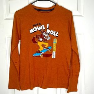 JcPenney There Abouts Boys Burnt Orange Long Sleeve Shirt Size L NWT
